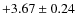 $+3.67 \pm 0.24$