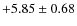$+5.85 \pm 0.68$