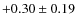$+0.30 \pm 0.19$