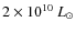 $2 \times 10^{10}~L_{\odot}$