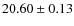 $20.60 \pm 0.13$