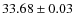 $33.68 \pm 0.03$