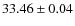 $33.46 \pm 0.04$
