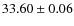 $33.60 \pm 0.06$