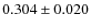 $0.304 \pm 0.020$