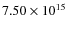 $ 7.50 \times 10^{15}$