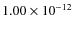 $1.00\times10^{-12}$