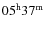 $\rm05^h37^m$