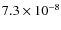 $7.3\times10^{-8} $