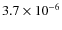 $3.7\times10^{-6}$