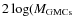$2\log(M_{\rm GMCs}$