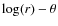 $\log(r)-\theta$