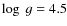 $\log~g=4.5$