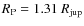 $R_{\rm
P}=1.31~R_{\rm jup}$