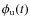 $\phi_{\rm u}(t)$