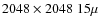 $2048 \times 2048\; 15 \mu$