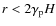 $r<2\gamma_{\rm p}H$