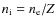 $n_{\rm i}=n_{\rm e}/Z$
