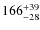 $166^{\rm +39}_{-28}$