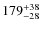 $\rm 179^{+38}_{-28}$