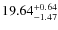 $\rm 19.64^{+0.64}_{-1.47}$