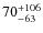 $\rm 70^{+106}_{-63}$