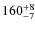 $\rm 160^{+8}_{-7}$