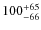 $\rm 100 ^{+65}_{-66}$