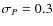 $\sigma_{{P}}=0.3$