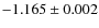 $-1.165\pm0.002$