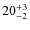 $\rm 20^{+3}_{-2}$
