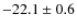$-22.1\pm0.6$
