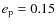 $e_{\rm p} = 0.15$