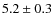 $5.2\pm0.3$