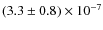$(3.3\pm0.8)\times10^{-7}$