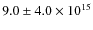 $9.0\pm4.0\times10^{15}$