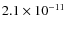 $2.1\times10^{-11}$