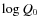 $\log Q_0$