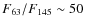 $F_{63}/F_{145} \sim 50$