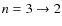 $n=3\to 2$