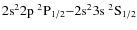 $2{\rm s}^22{\rm p}~^2{\rm P}_{1/2}{-}2{\rm s}^23{\rm s}~^2{\rm S}_{1/2}$