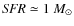${\it SFR} \simeq 1~M_\odot$