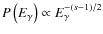 $P\left(E_{{\rm\gamma}}\right)\propto E_{{\rm\gamma}}^{-(s-1)/2}$