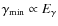 $\gamma_{{\rm\min}}\propto E_{{\rm\gamma}}$