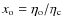 $x_{{\rm o}}=\eta_{{\rm o}}/\eta_{{\rm c}}$