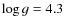$\log g=4.3$