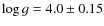 $\log g=4.0\pm0.15$