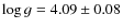 $\log g=4.09\pm0.08$