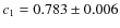 $c_1=0.783\pm0.006$