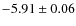 $-5.91\pm 0.06$